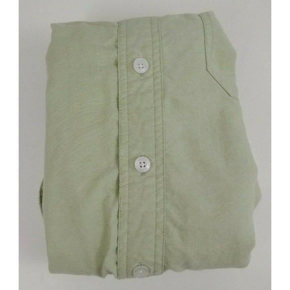 BKE 67 Mens Button Up Long Sleeve Solid Light Green Dress Shirt Size Medium - Picture 4 of 6